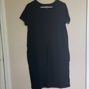 Black Lands End Dress with Pockets